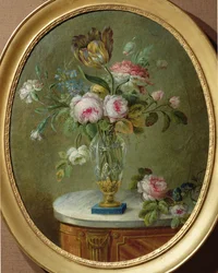 Vase of flowers on a table